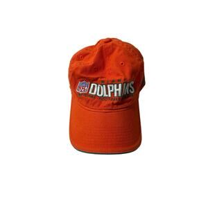 Reebok On Field Men's One Size Miami Dolphins NFL Orange Hat Vintage‎ Logo 90's